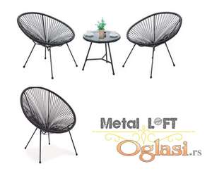 LOUNGE stolice i set sa stolom - baštenski nameštaj